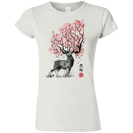 T-Shirts White / S Sakura Deer Junior Slimmer-Fit T-Shirt