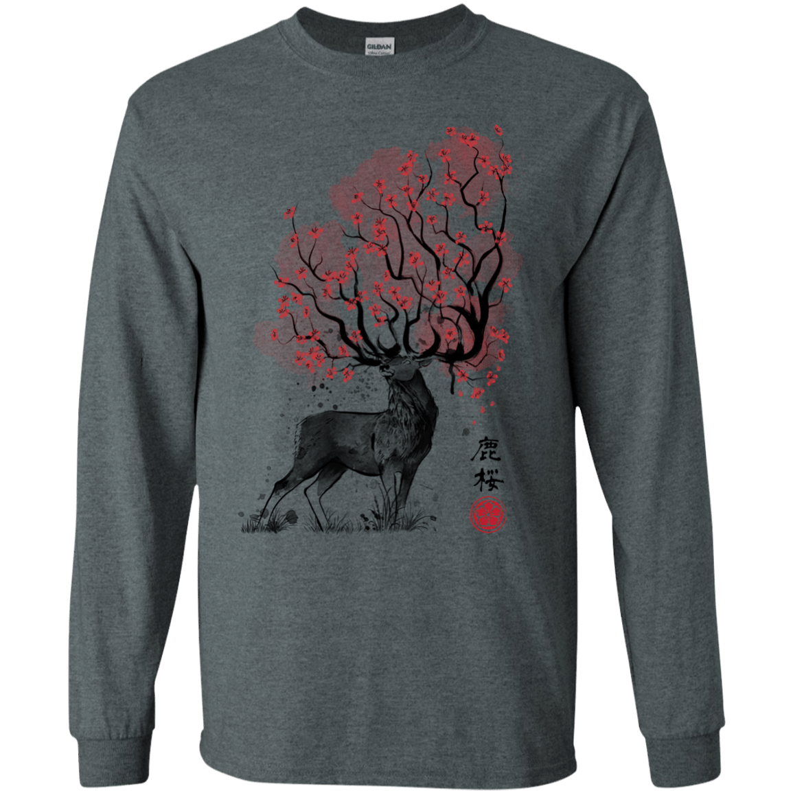 Sakura Deer Men's Long Sleeve T-Shirt