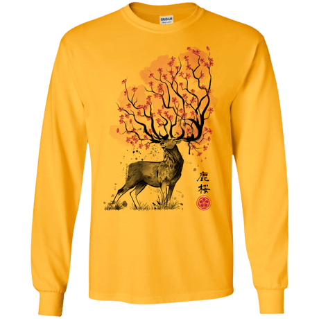 Sakura Deer Men's Long Sleeve T-Shirt