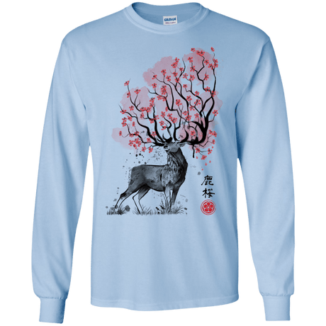 Sakura Deer Men's Long Sleeve T-Shirt