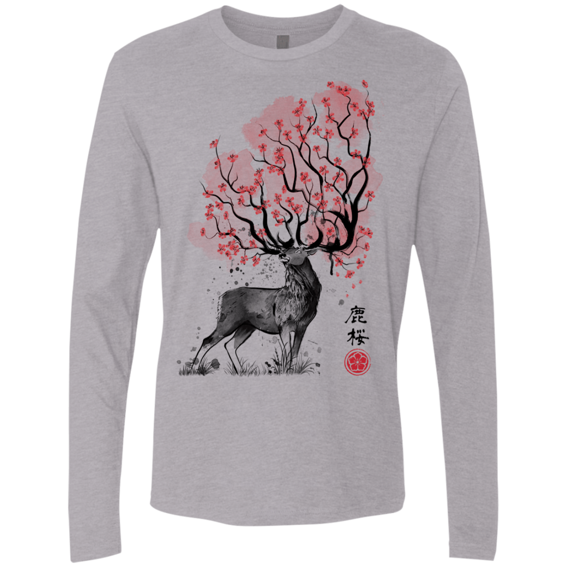 Sakura Deer Men's Premium Long Sleeve
