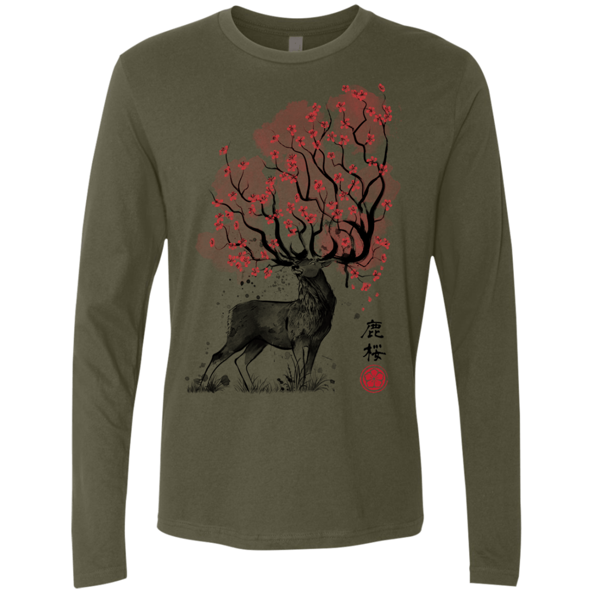 Sakura Deer Men's Premium Long Sleeve