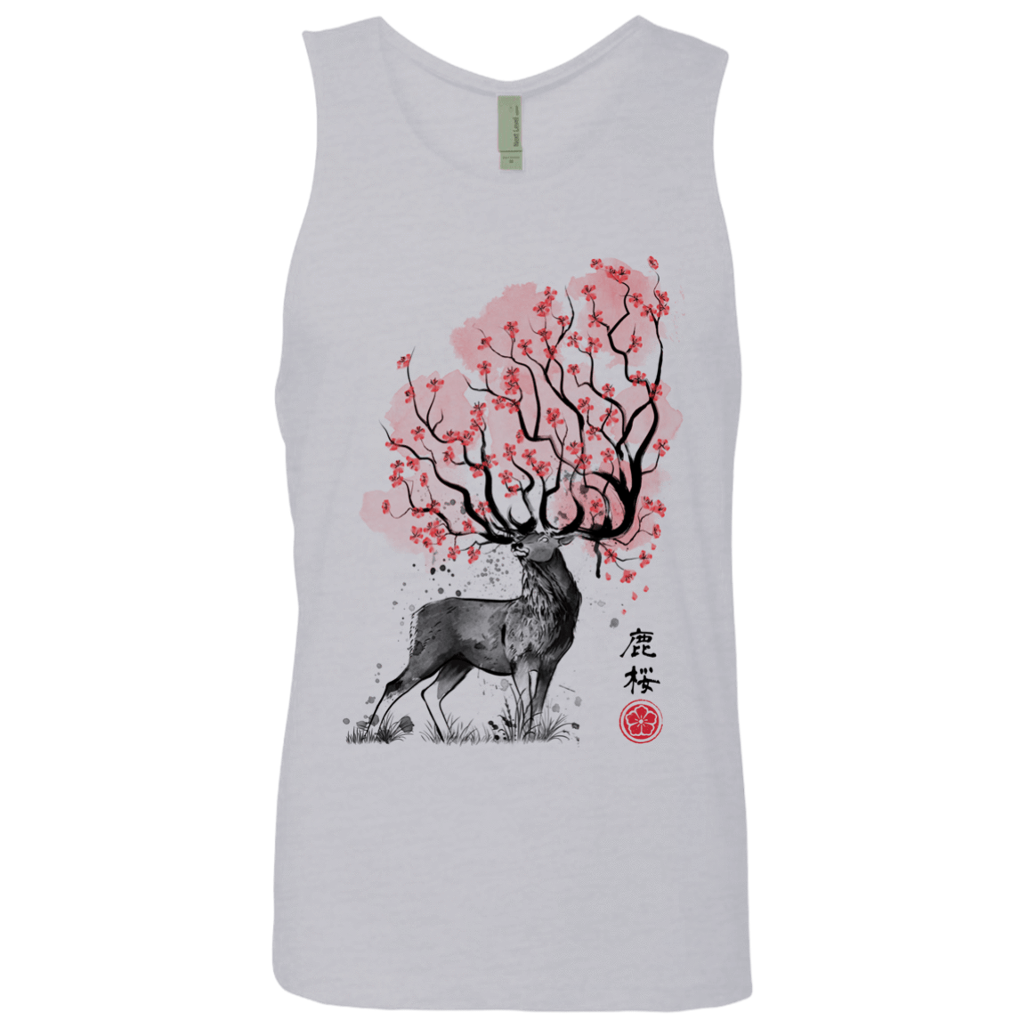 T-Shirts Heather Grey / S Sakura Deer Men's Premium Tank Top