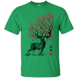 T-Shirts Irish Green / S Sakura Deer T-Shirt