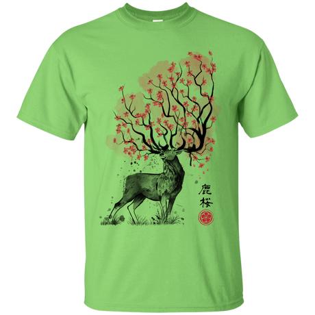 T-Shirts Lime / S Sakura Deer T-Shirt