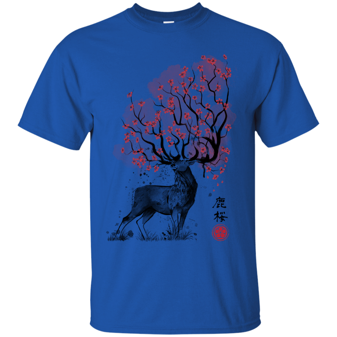 T-Shirts Royal / S Sakura Deer T-Shirt