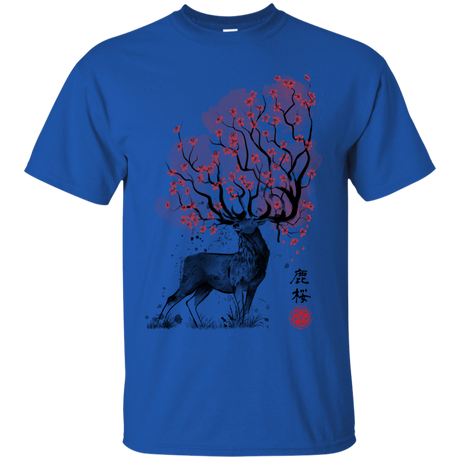 T-Shirts Royal / S Sakura Deer T-Shirt