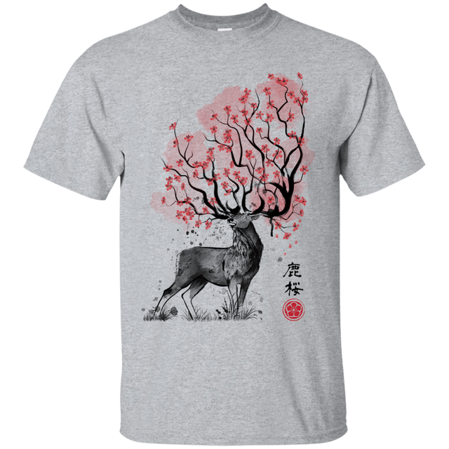 T-Shirts Sport Grey / S Sakura Deer T-Shirt
