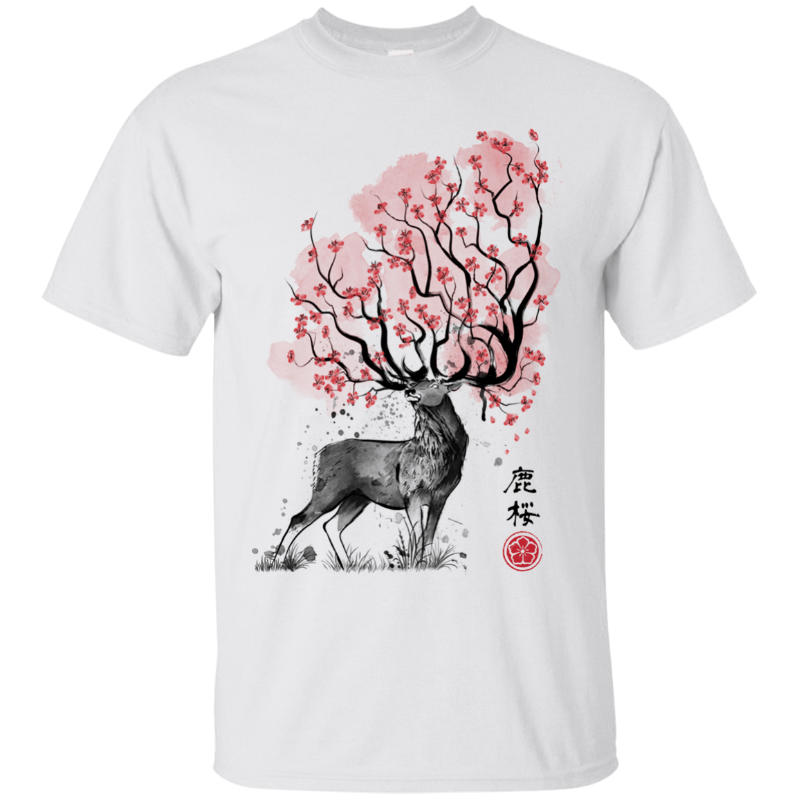 T-Shirts White / S Sakura Deer T-Shirt