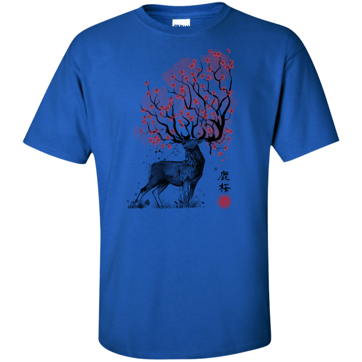 T-Shirts Royal / XLT Sakura Deer Tall T-Shirt