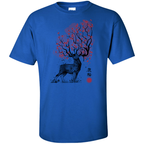 T-Shirts Royal / XLT Sakura Deer Tall T-Shirt