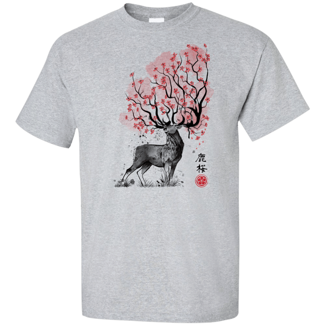 T-Shirts Sport Grey / XLT Sakura Deer Tall T-Shirt