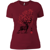 T-Shirts Scarlet / X-Small Sakura Deer Women's Premium T-Shirt