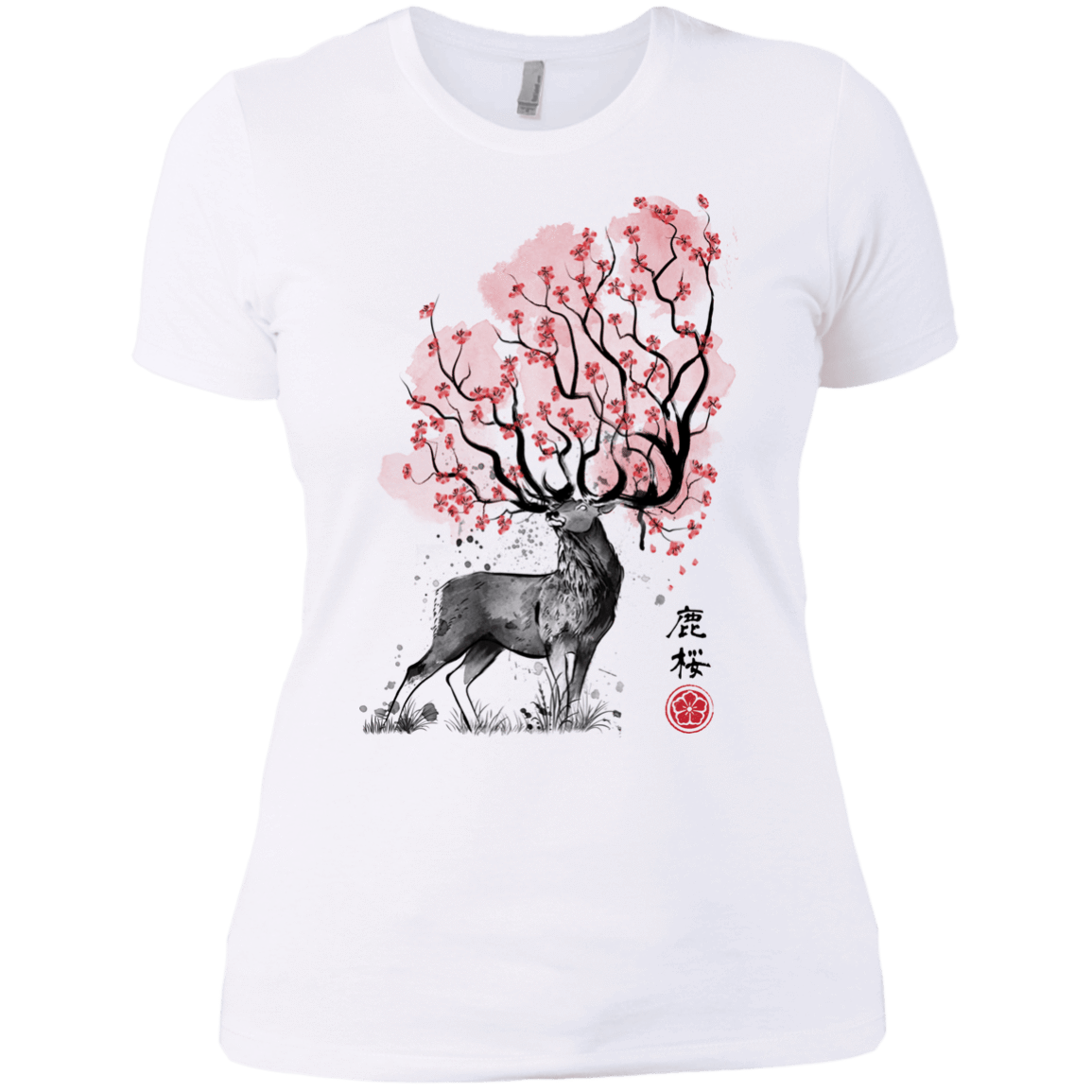 T-Shirts White / X-Small Sakura Deer Women's Premium T-Shirt