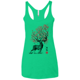 Sakura Deer Women's Triblend Racerback Tank
