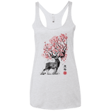 Sakura Deer Women's Triblend Racerback Tank