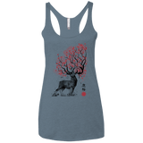 Sakura Deer Women's Triblend Racerback Tank