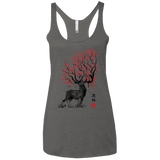 Sakura Deer Women's Triblend Racerback Tank