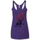 Sakura Deer Women's Triblend Racerback Tank