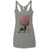 Sakura Deer Women's Triblend Racerback Tank