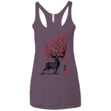 Sakura Deer Women's Triblend Racerback Tank