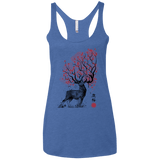 Sakura Deer Women's Triblend Racerback Tank