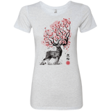 T-Shirts Heather White / S Sakura Deer Women's Triblend T-Shirt