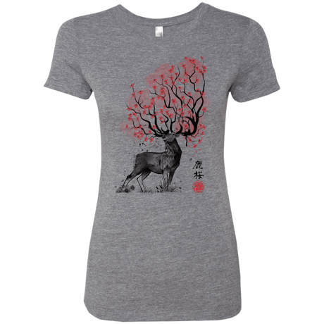 T-Shirts Premium Heather / S Sakura Deer Women's Triblend T-Shirt
