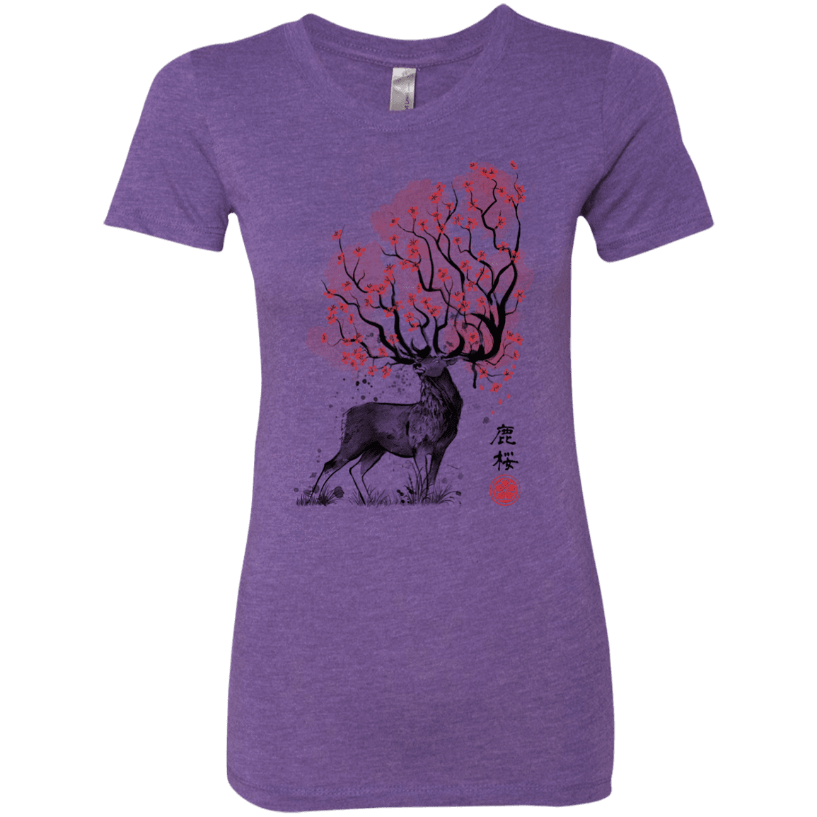 T-Shirts Purple Rush / S Sakura Deer Women's Triblend T-Shirt