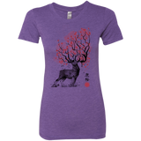 T-Shirts Purple Rush / S Sakura Deer Women's Triblend T-Shirt