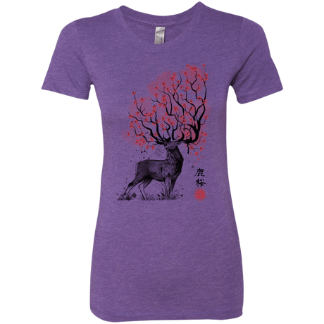 T-Shirts Purple Rush / S Sakura Deer Women's Triblend T-Shirt
