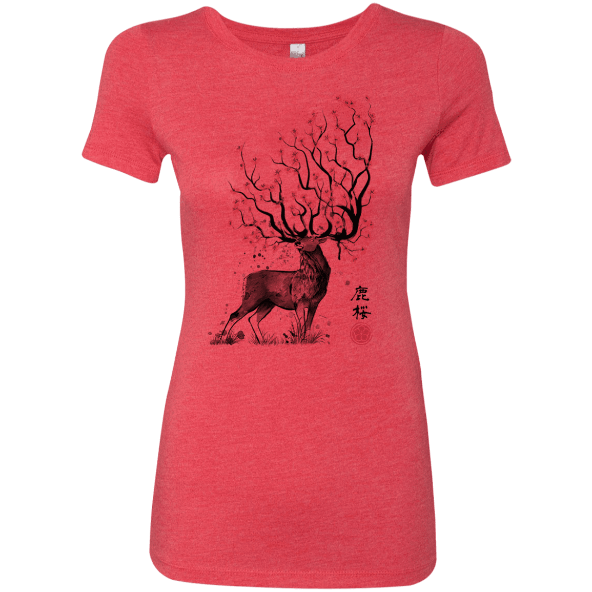 T-Shirts Vintage Red / S Sakura Deer Women's Triblend T-Shirt