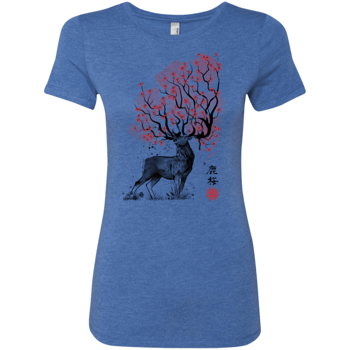T-Shirts Vintage Royal / S Sakura Deer Women's Triblend T-Shirt