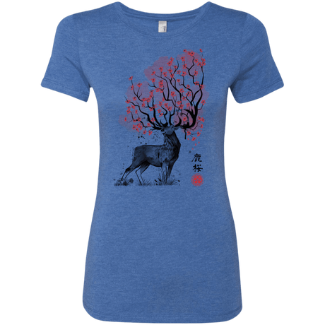 T-Shirts Vintage Royal / S Sakura Deer Women's Triblend T-Shirt