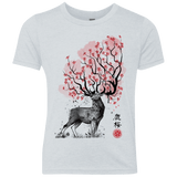 Sakura Deer Youth Triblend T-Shirt