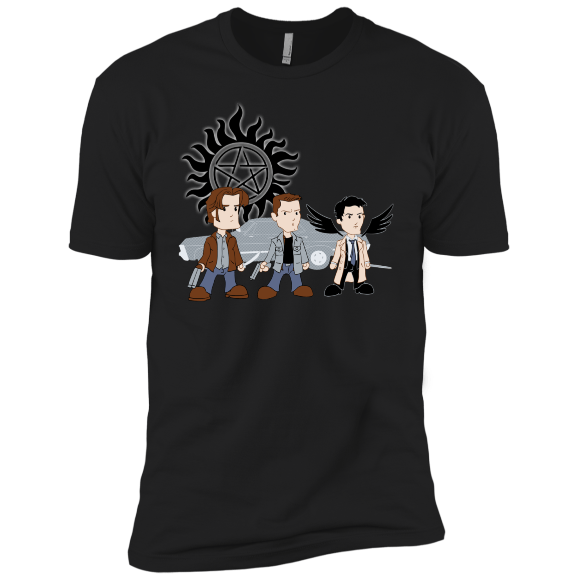 T-Shirts Black / YXS Sam, Dean and Cas Boys Premium T-Shirt
