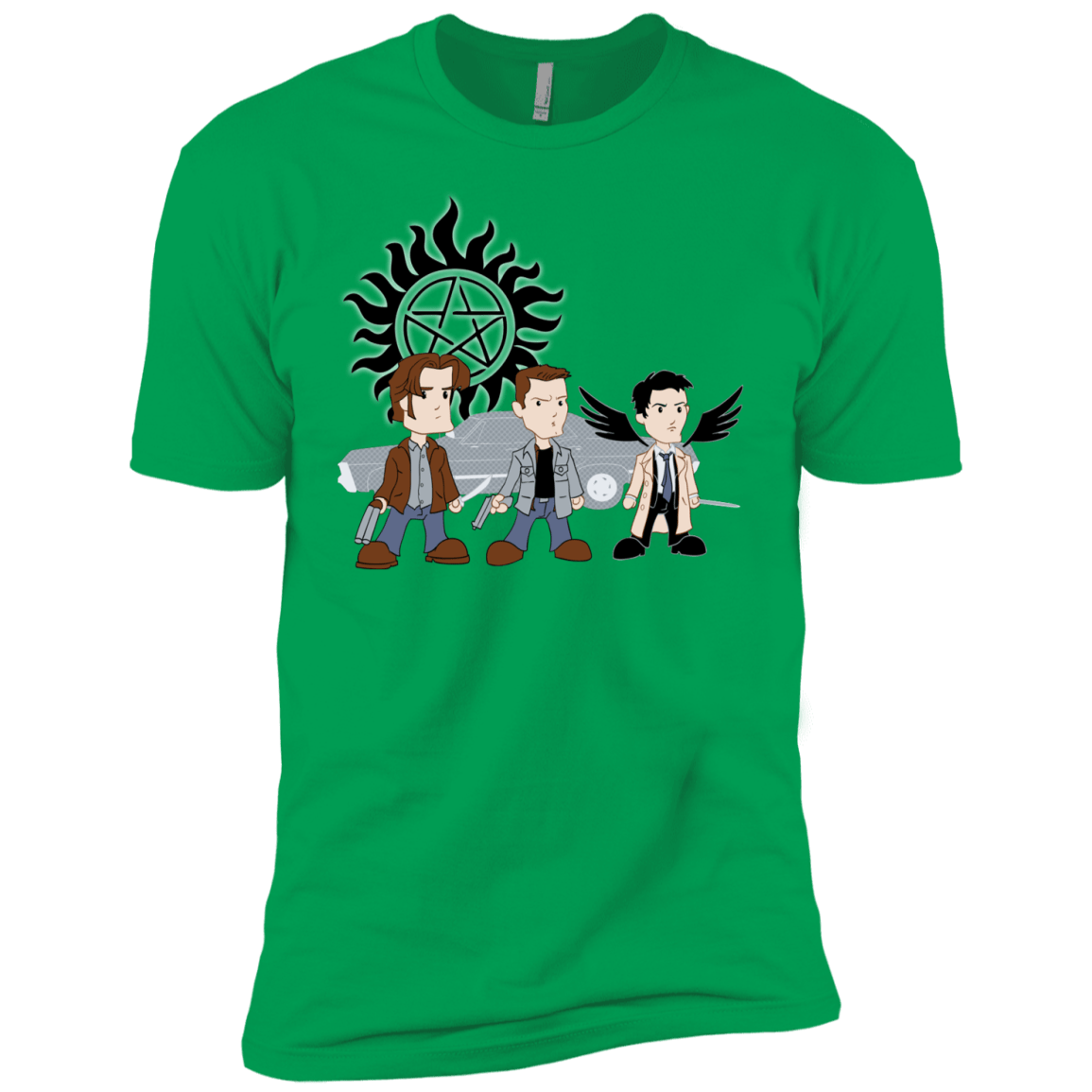 T-Shirts Kelly Green / YXS Sam, Dean and Cas Boys Premium T-Shirt