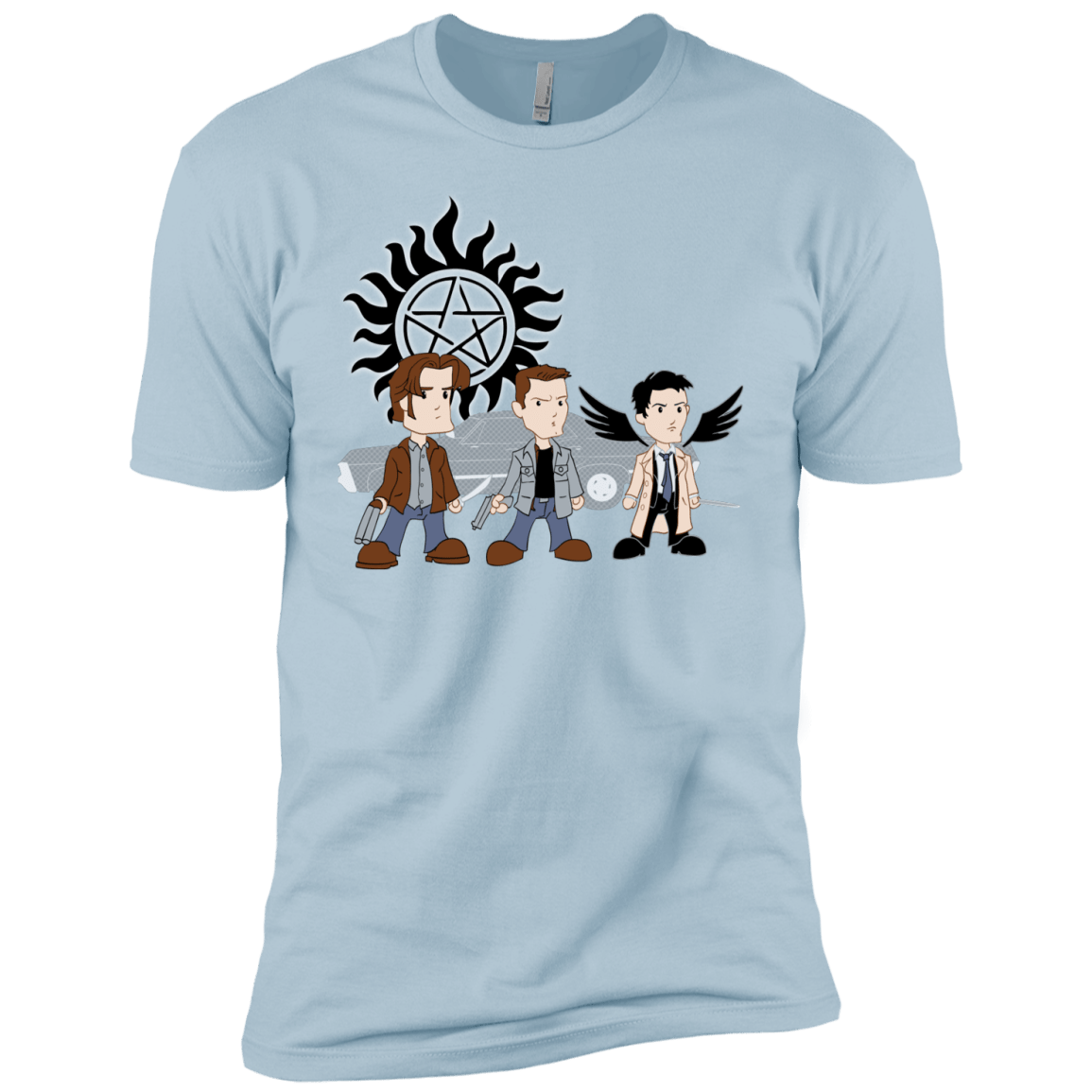 T-Shirts Light Blue / YXS Sam, Dean and Cas Boys Premium T-Shirt