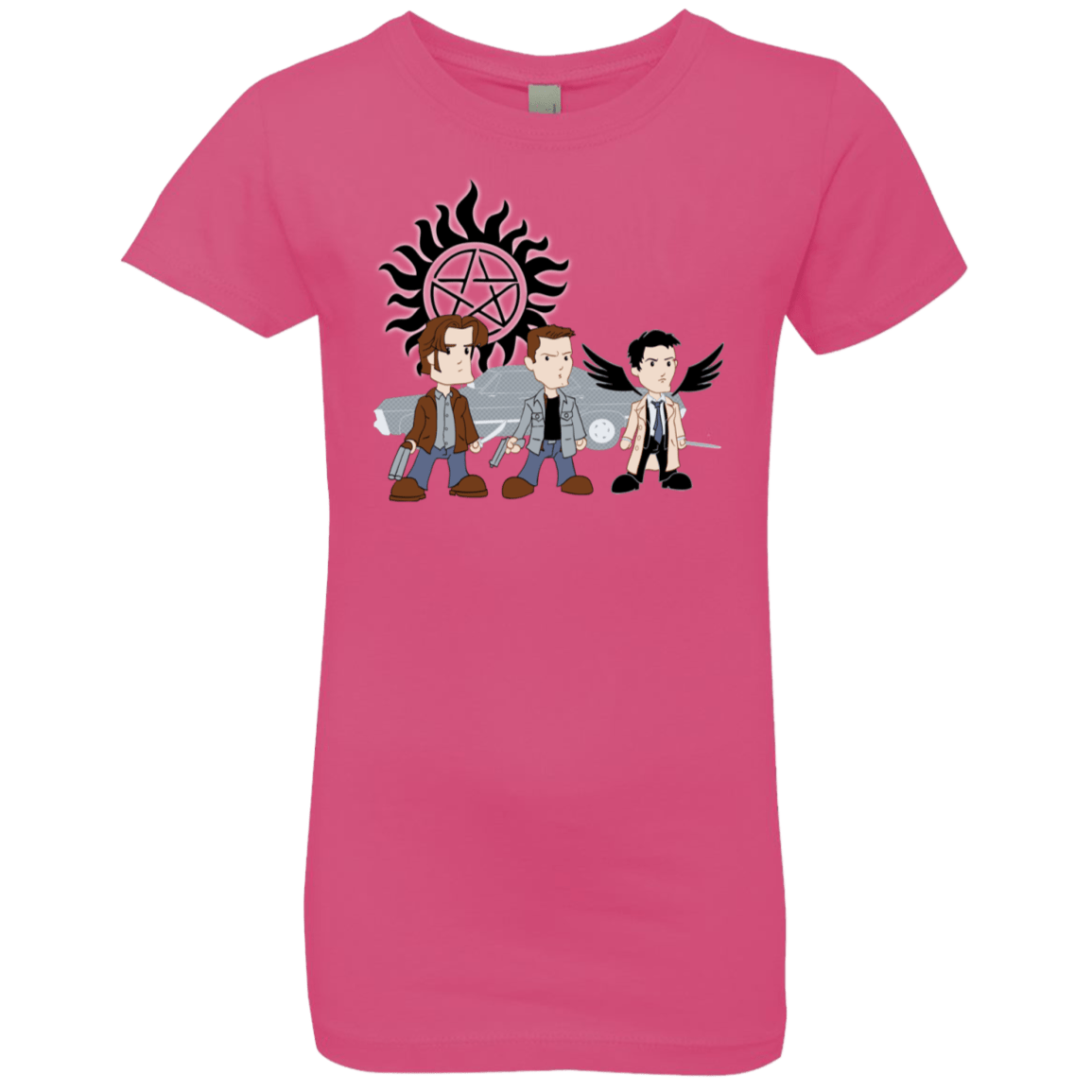 T-Shirts Hot Pink / YXS Sam, Dean and Cas Girls Premium T-Shirt
