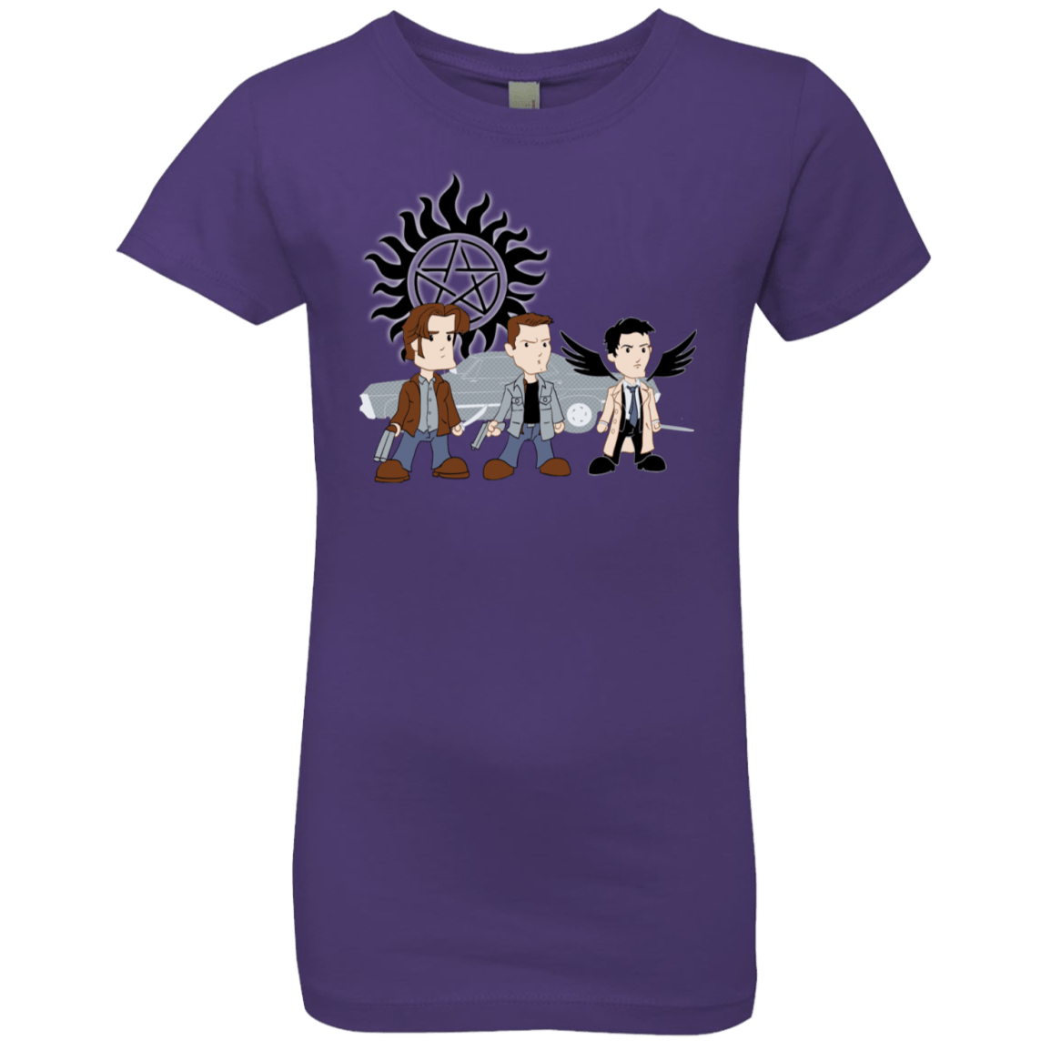 T-Shirts Purple Rush / YXS Sam, Dean and Cas Girls Premium T-Shirt