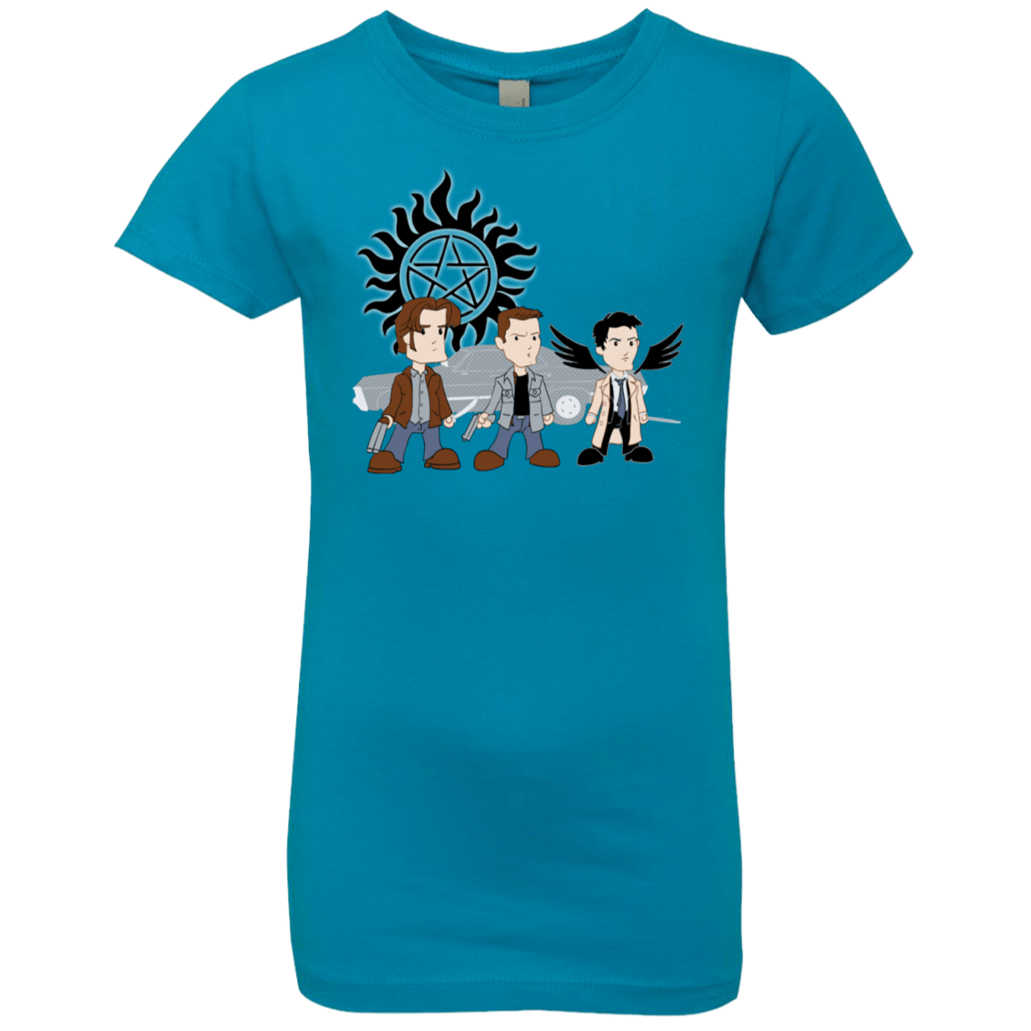 T-Shirts Turquoise / YXS Sam, Dean and Cas Girls Premium T-Shirt