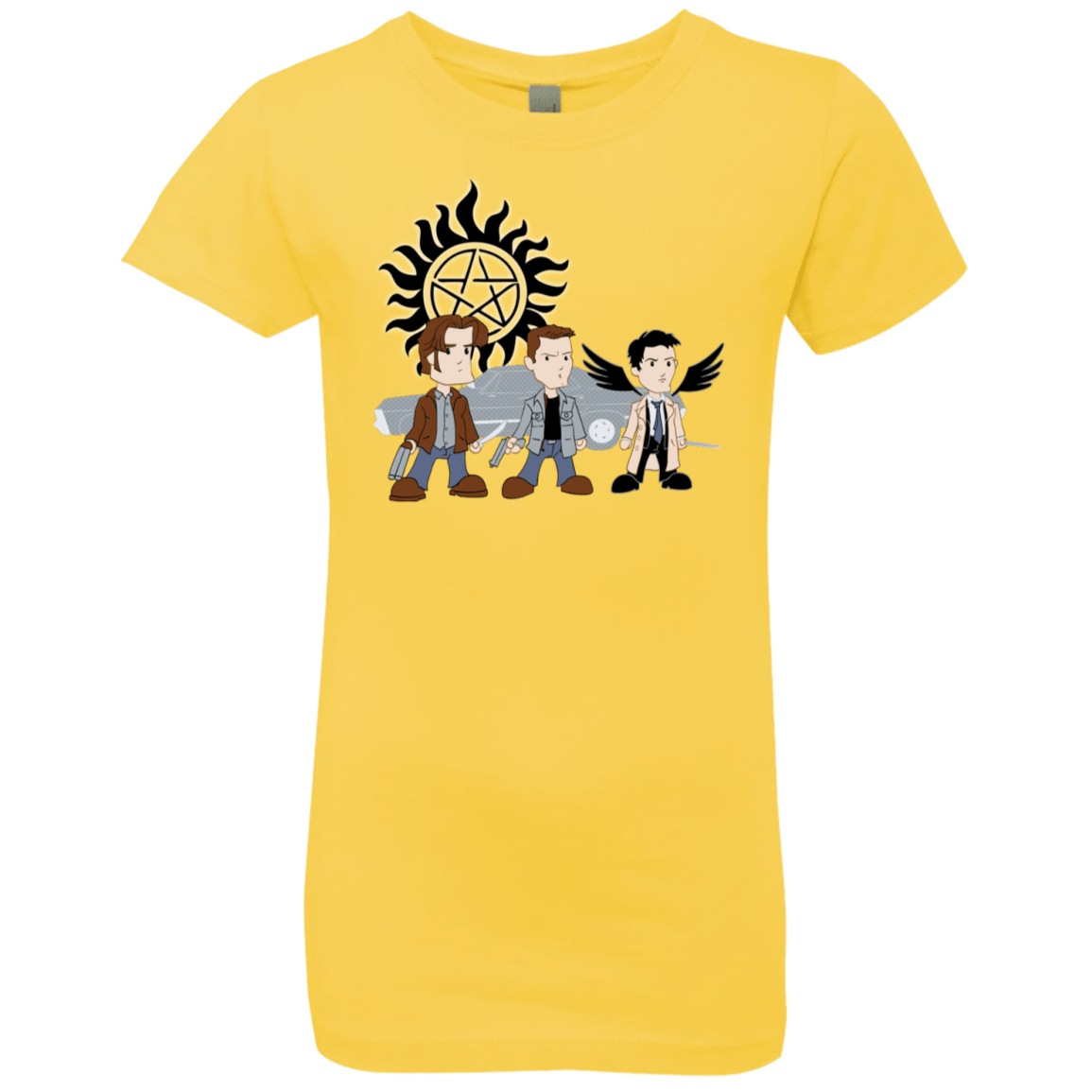 T-Shirts Vibrant Yellow / YXS Sam, Dean and Cas Girls Premium T-Shirt