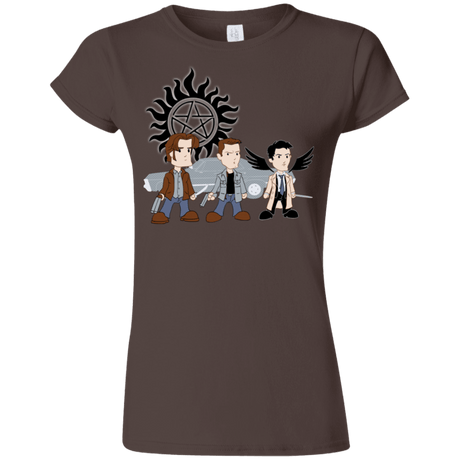 T-Shirts Dark Chocolate / S Sam, Dean and Cas Junior Slimmer-Fit T-Shirt