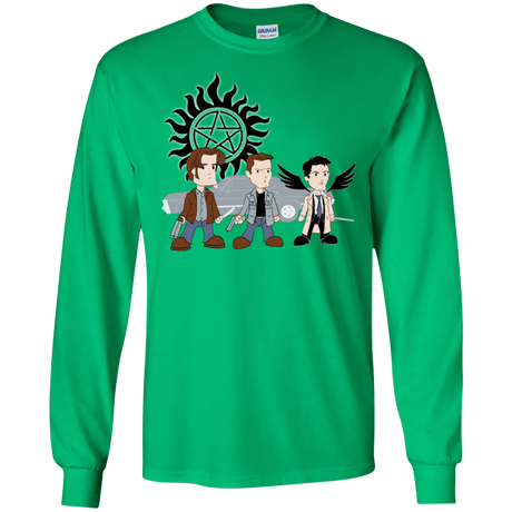 T-Shirts Irish Green / S Sam, Dean and Cas Men's Long Sleeve T-Shirt