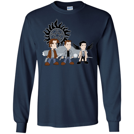 T-Shirts Navy / S Sam, Dean and Cas Men's Long Sleeve T-Shirt