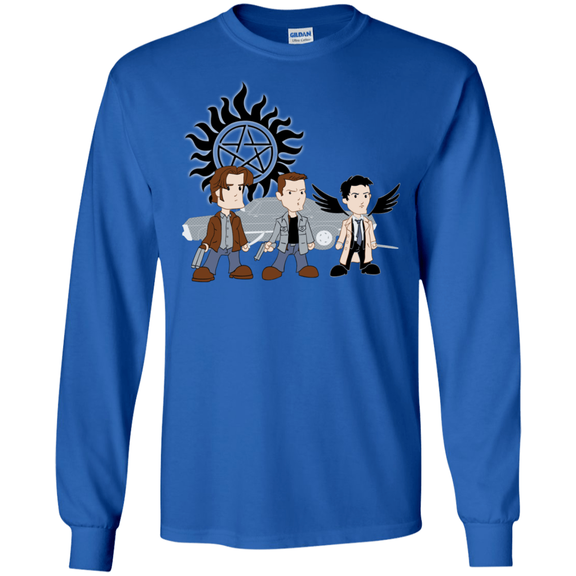 T-Shirts Royal / S Sam, Dean and Cas Men's Long Sleeve T-Shirt