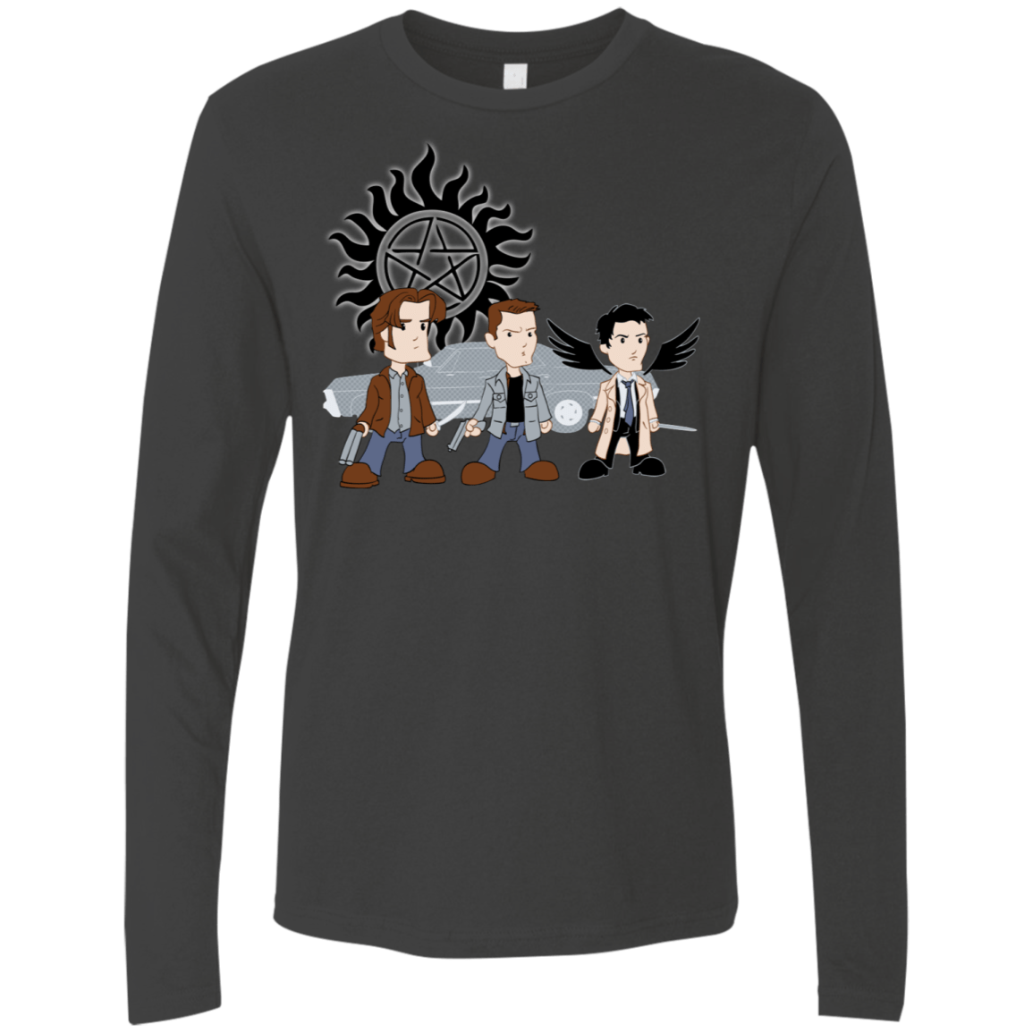 T-Shirts Heavy Metal / S Sam, Dean and Cas Men's Premium Long Sleeve