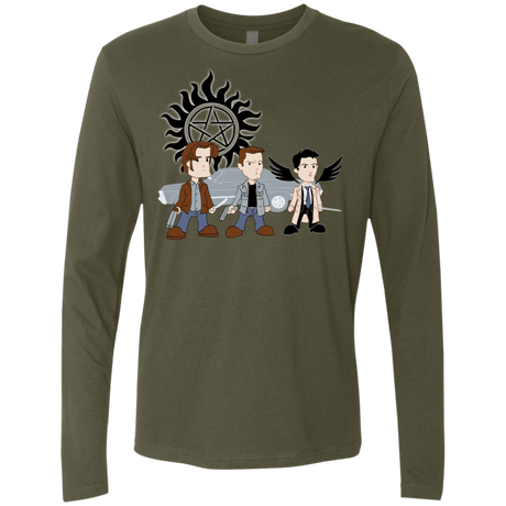 T-Shirts Military Green / S Sam, Dean and Cas Men's Premium Long Sleeve