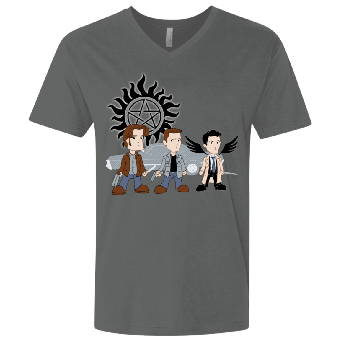 T-Shirts Heavy Metal / X-Small Sam, Dean and Cas Men's Premium V-Neck