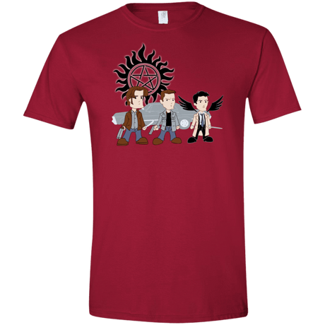 T-Shirts Cardinal Red / S Sam, Dean and Cas Men's Semi-Fitted Softstyle